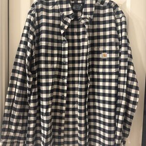 Carhartt Checkered Black and White Button Down Shirt
